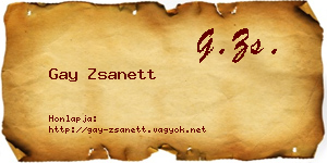 Gay Zsanett névjegykártya